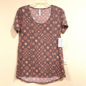 LuLaRoe Patchwork Print Classic T Shirt